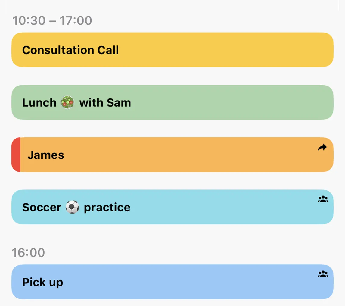 Choose between Timeline and Calendar views