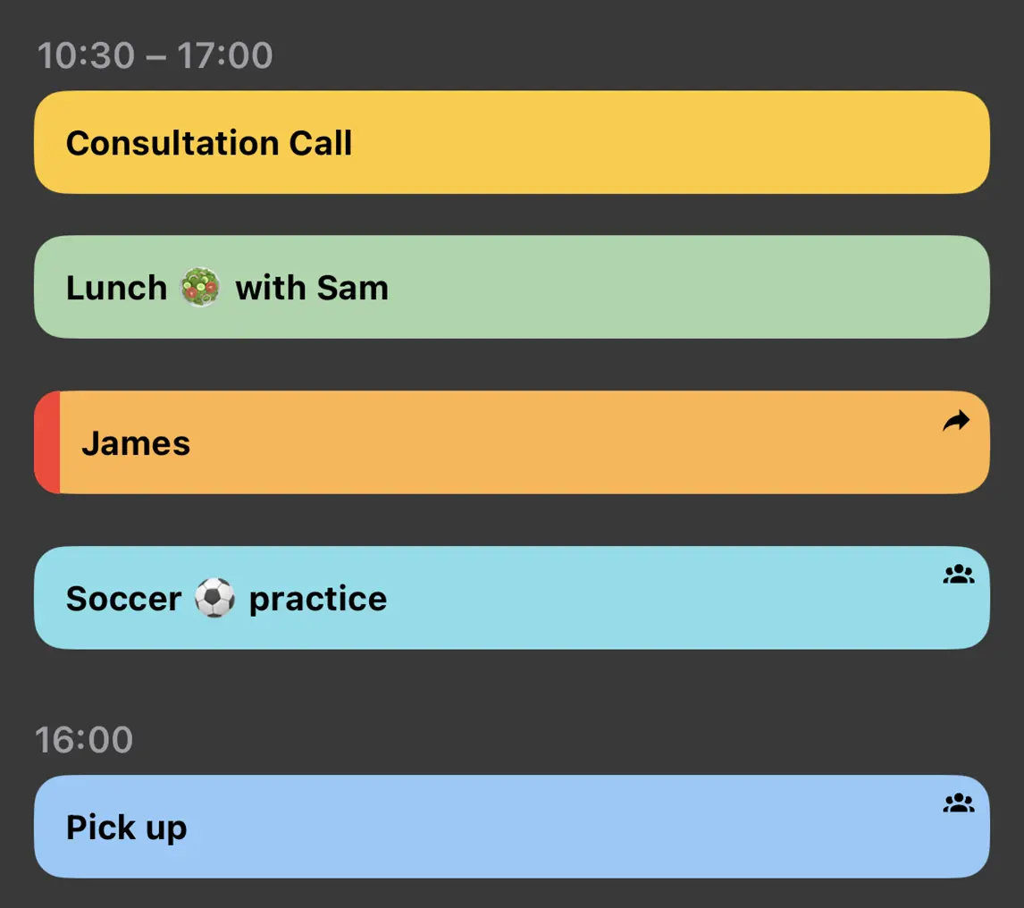 Choose between Timeline and Calendar views