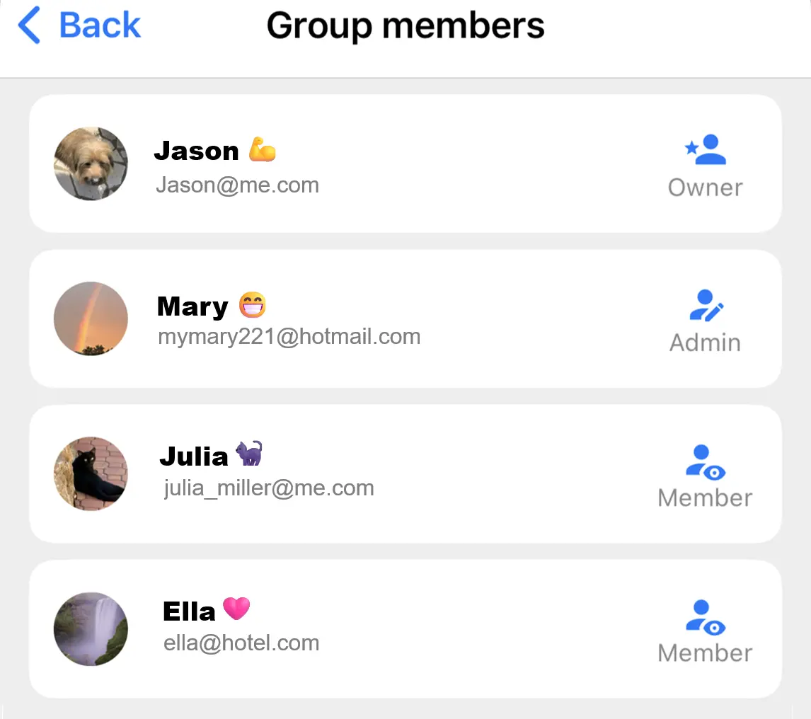 Manage your groups and privacy